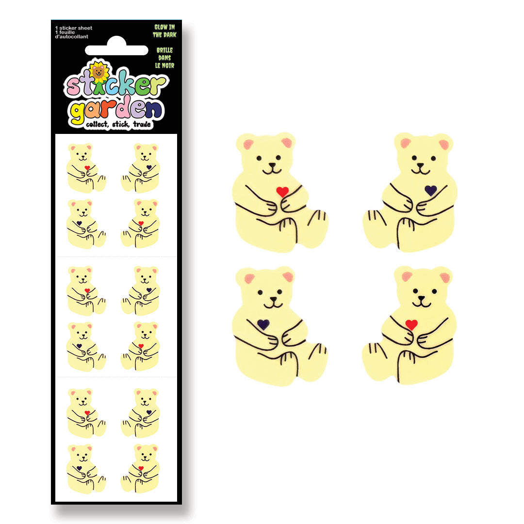 Glow in the Dark Beary Cute Stickers