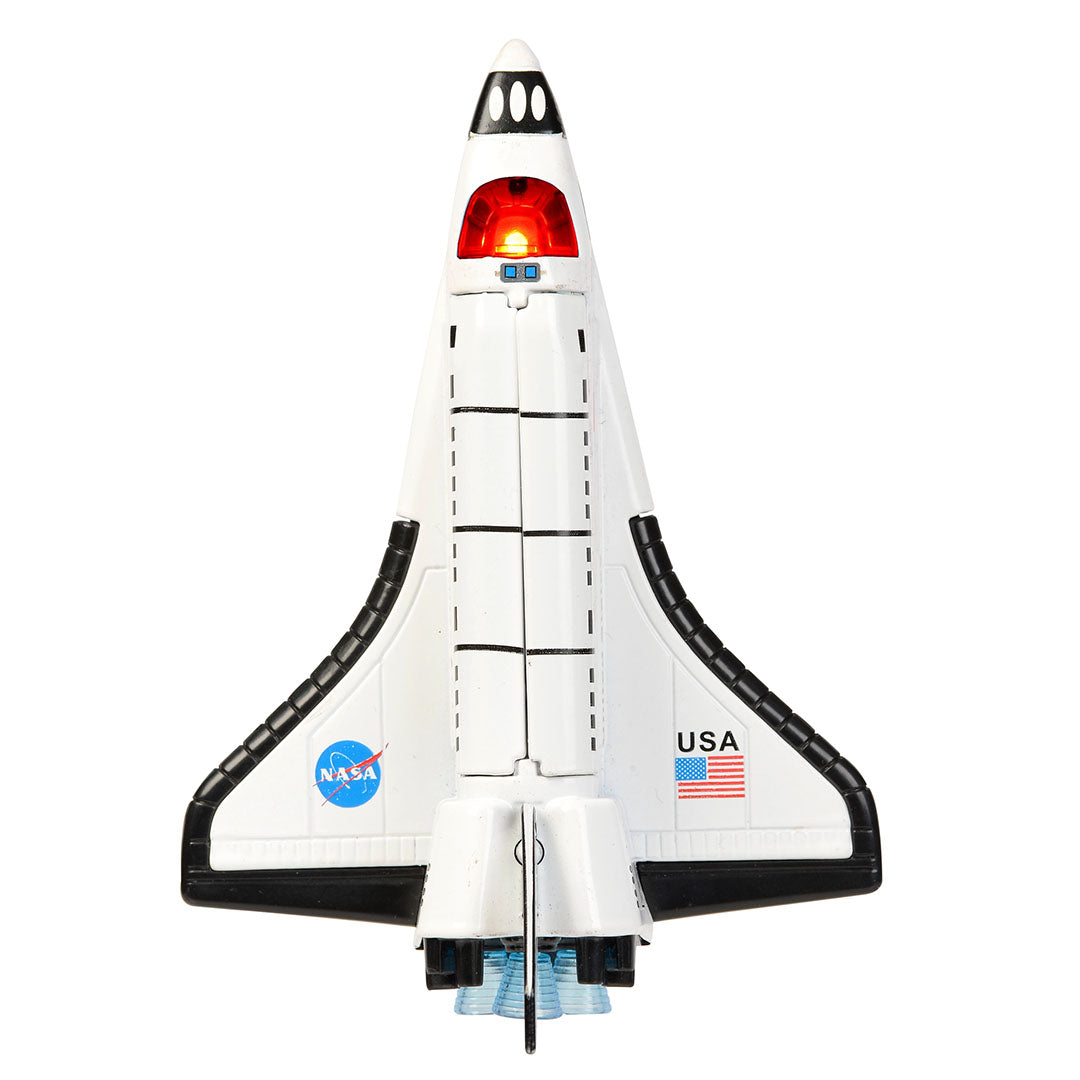 NEW Pull Back Die Cast Space Shuttle with Lights & Sound