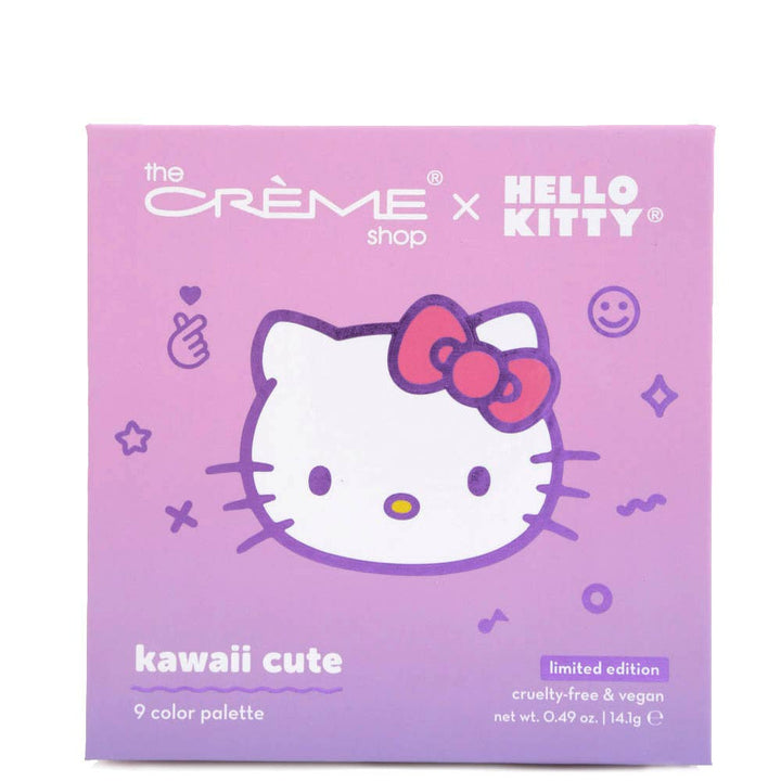 NEW Kawaii Cute 9 Color Eyeshadow Palette Purple - The Creme Shop x Hello Kitty