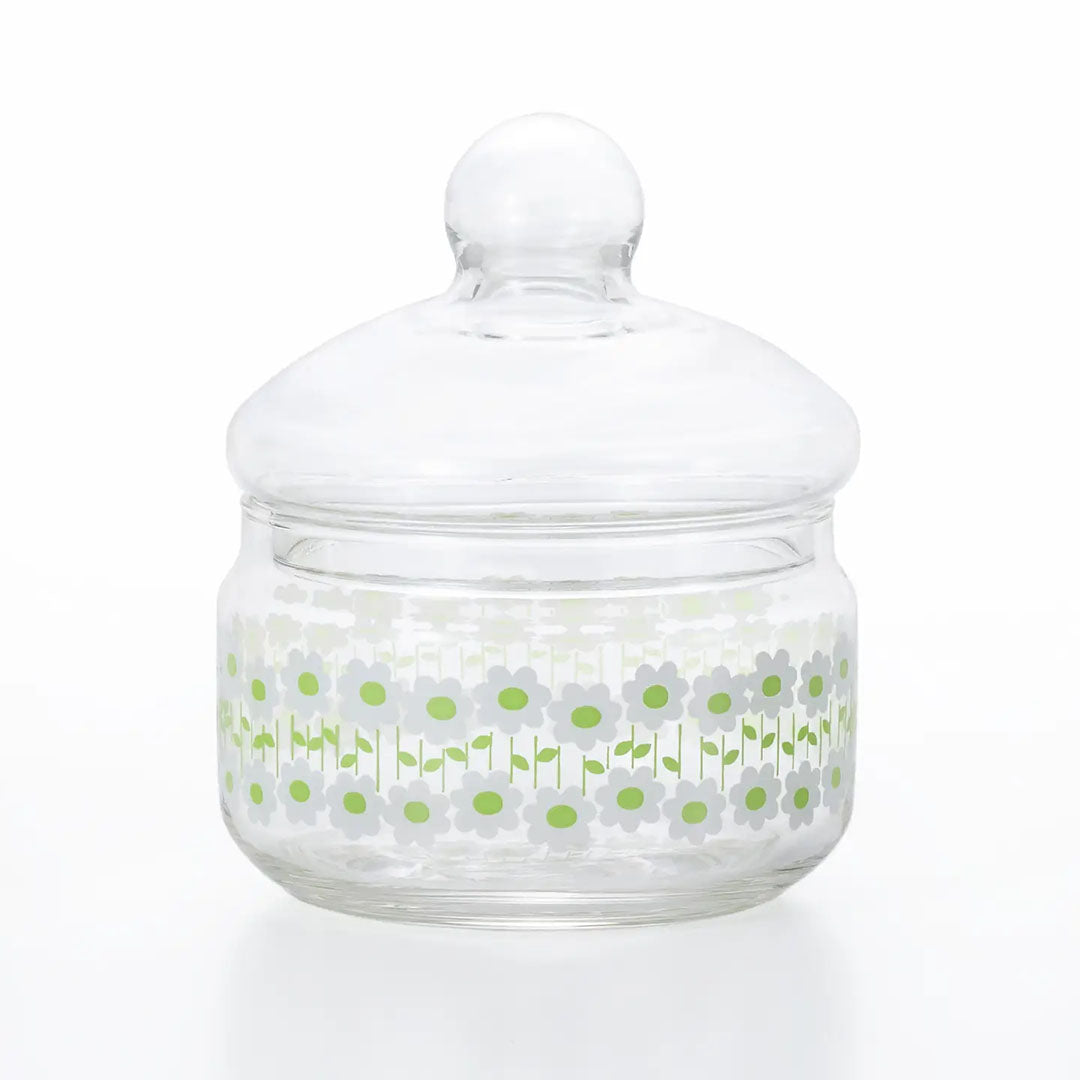 Japanese Retro Glass Storage Glass Jar - Anemone