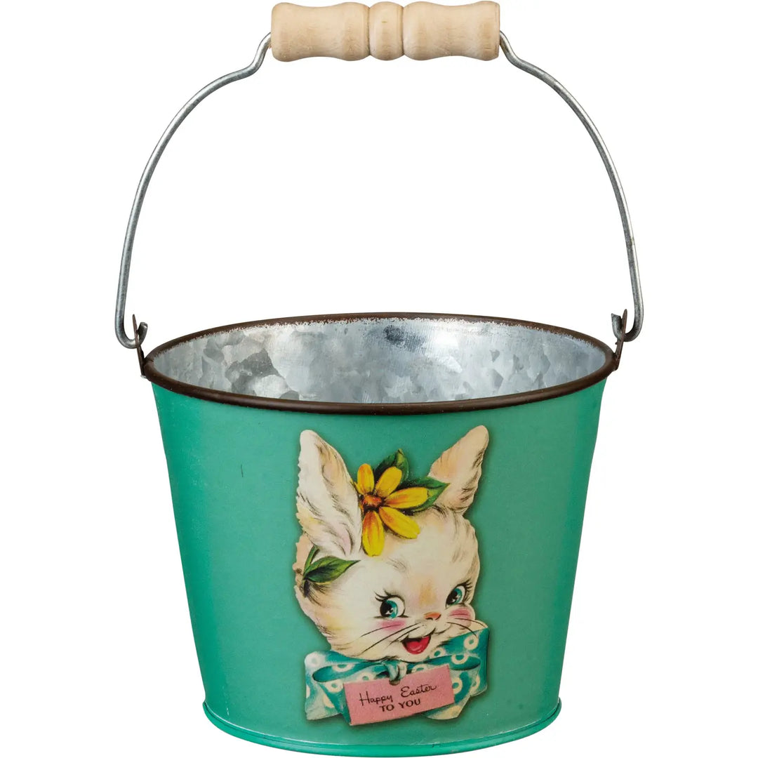 Retro Easter Metal Bucket