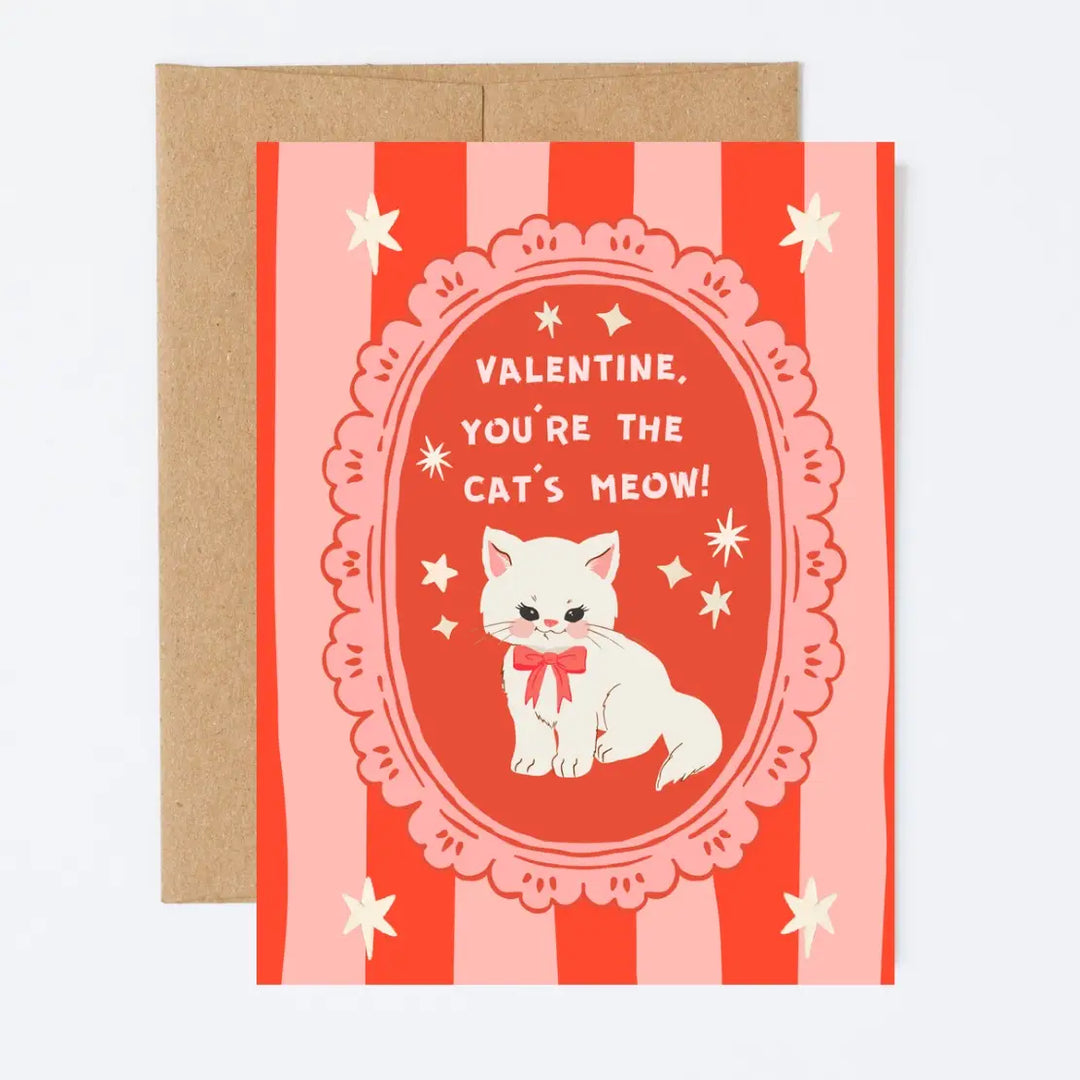 Cat's Meow Kitschy Valentine Card