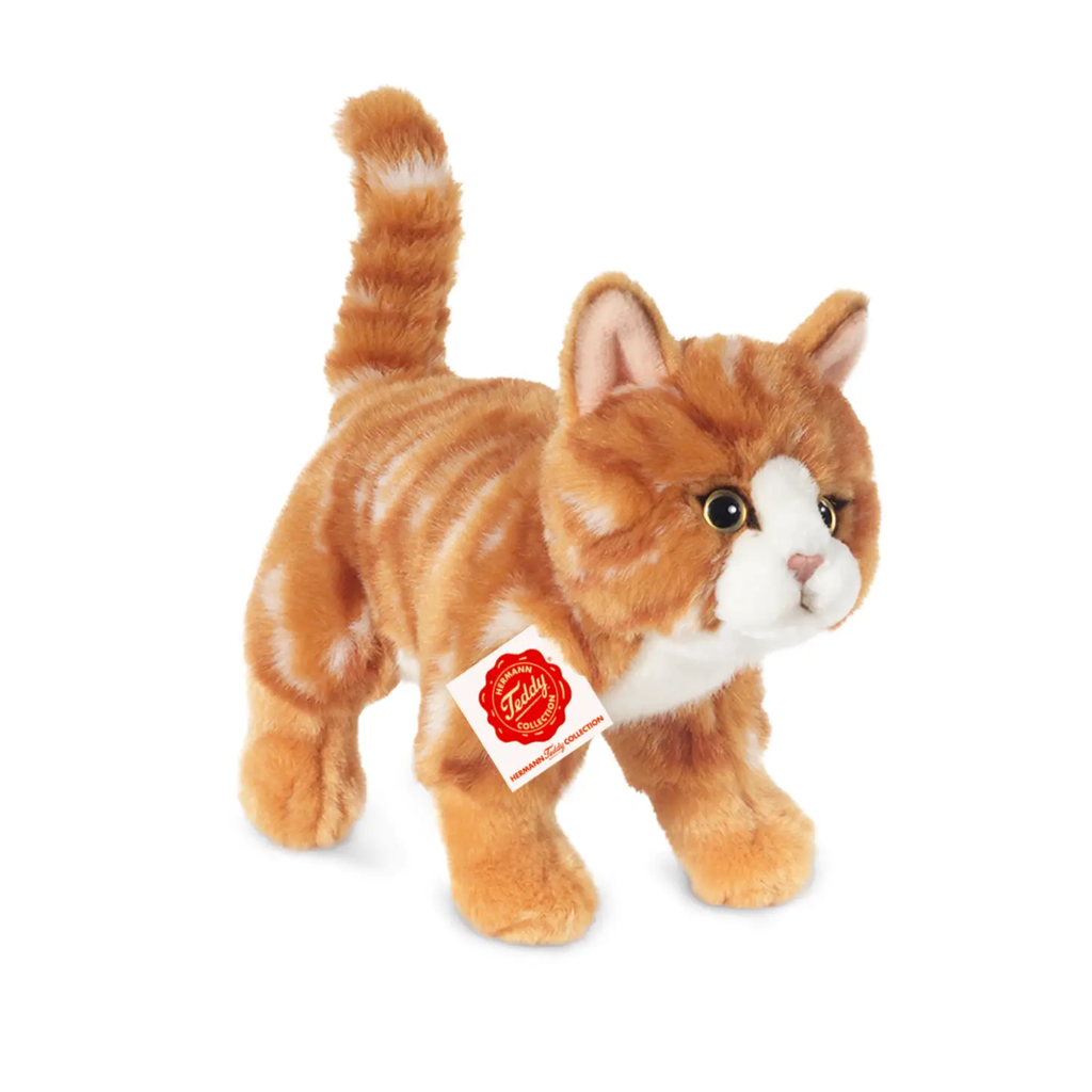 Heirloom Stuffed Animals- Cat Standing Red