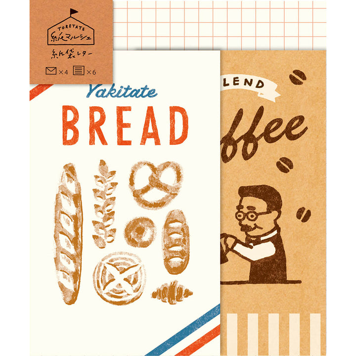 Japanese Mini Letter Set - Bread & Coffee