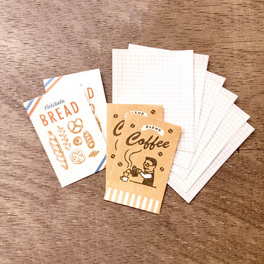 Japanese Mini Letter Set - Bread & Coffee