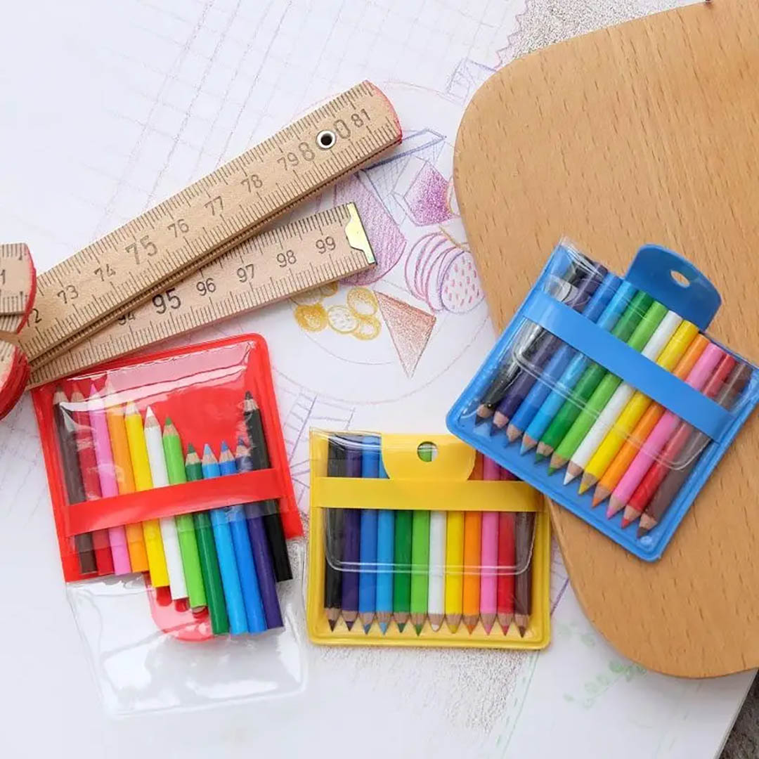 Mini Pencils in a Pouch- Assorted Colors