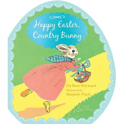 NEW Happy Easter, Country Bunny Shaped Board Book