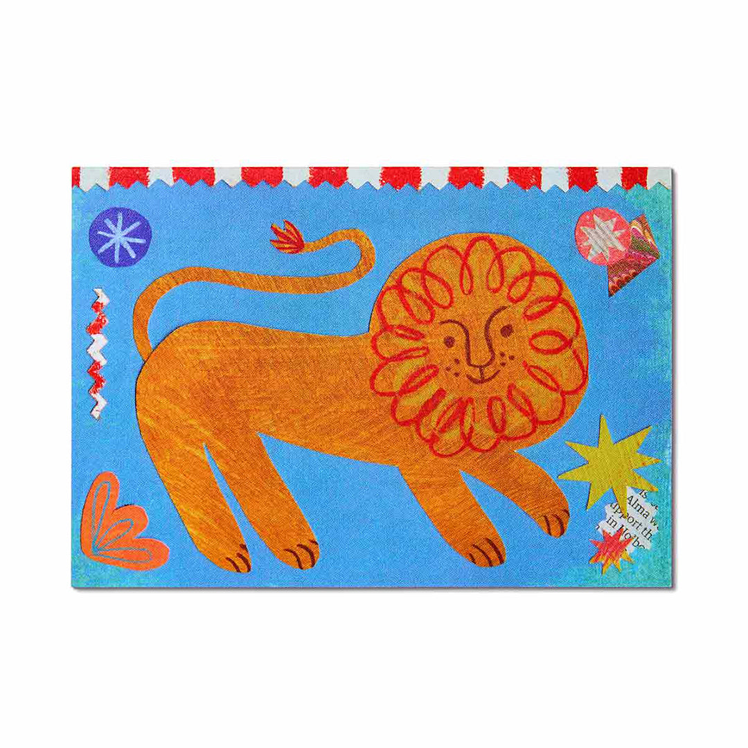 Circus Lion Mini Greeting Card