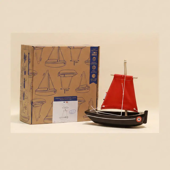 French Wooden Sail Boat - Le Misainier - Black