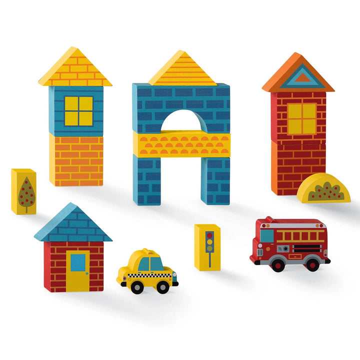 Build & Play Wood Blocks - Busy City