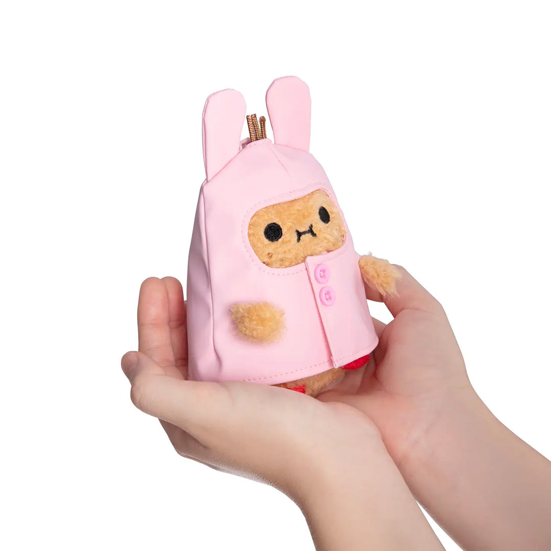 Mini Plush Toy - Bunny Boot - Pink Raincoat Ricespud