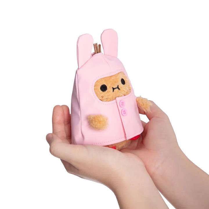 Mini Plush Toy - Bunny Boot - Pink Raincoat Ricespud