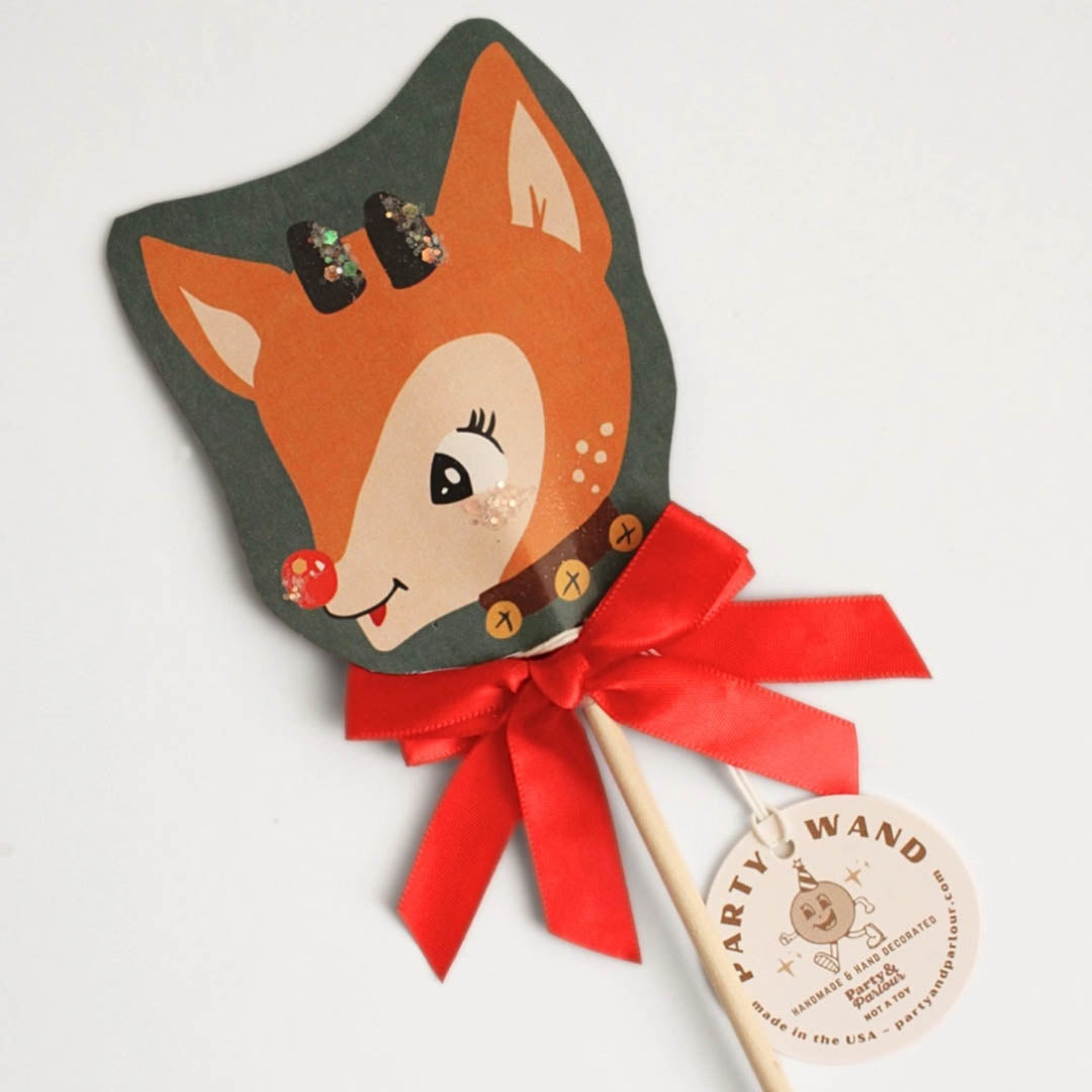 Vintage Rudolph Christmas Handmade Party Wand Decoration