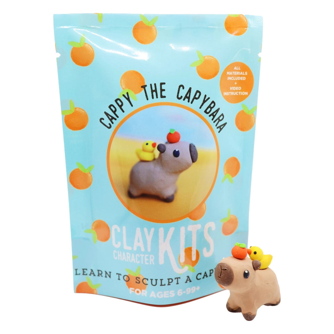 Capybara Diy Polymer Clay Kit -DIY Figurine with Duck & Tangerine