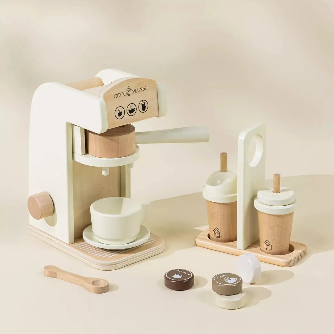 Wooden Coffee Maker Set - Foam