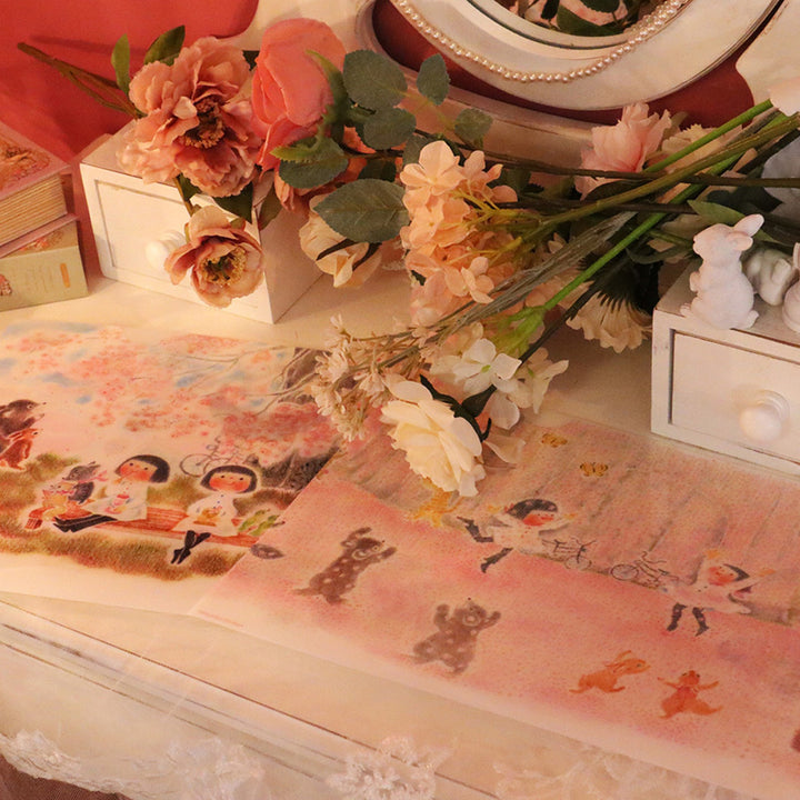 Chirri & Chirra Clear File Folder - Cherry Blossom Sweets