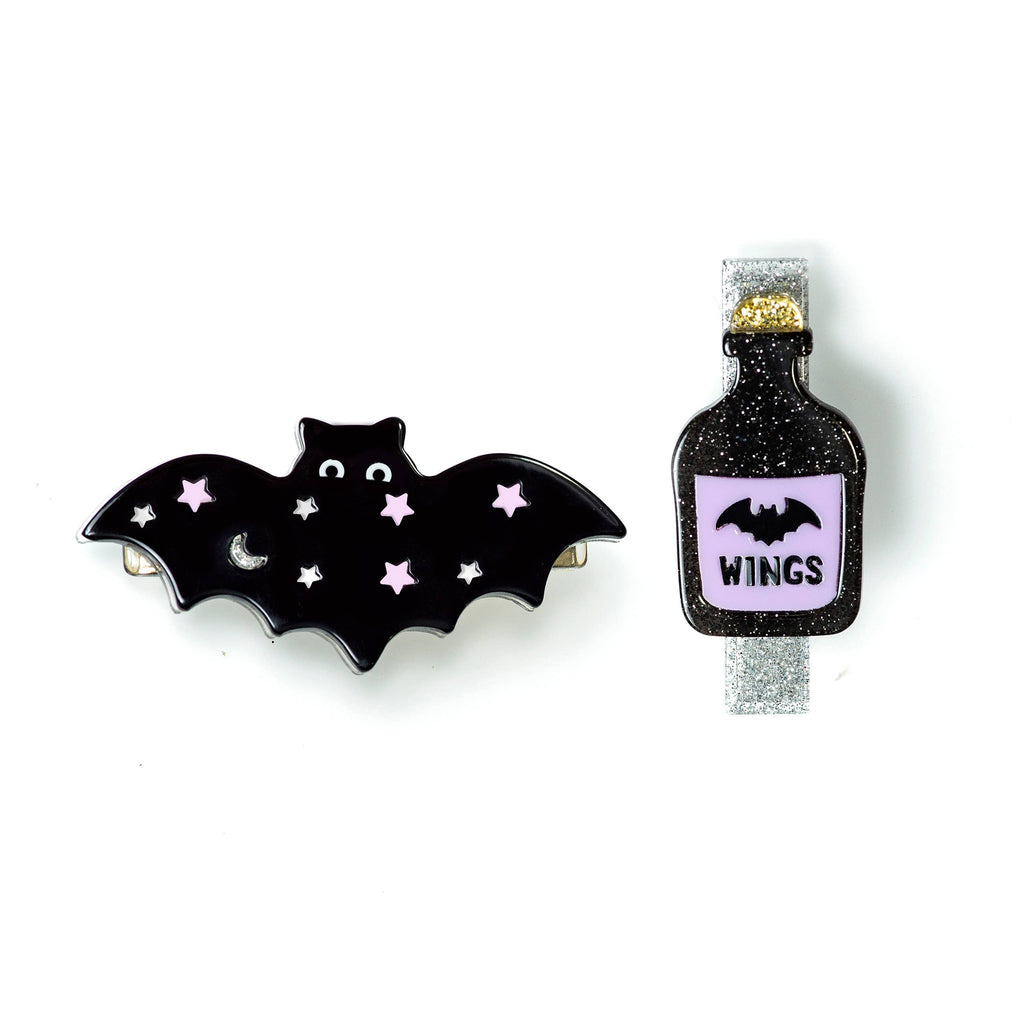 NEW Bat and Magic Potion Hair Clip Set