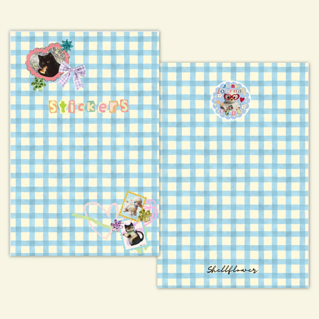 Gingham Sticker Keeper Book - Two Sizes Available!