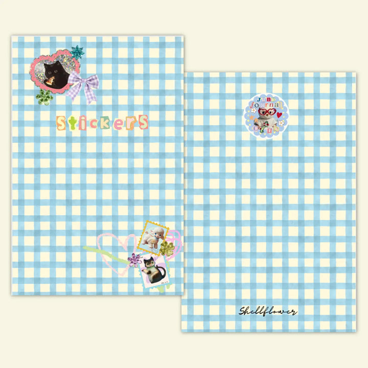 Gingham Sticker Keeper Book - Two Sizes Available!