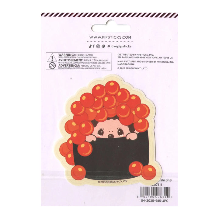 Monchhichi Pipstickers Sushi Scratch N' Sniff Sticker Set [Ginger Scented!]