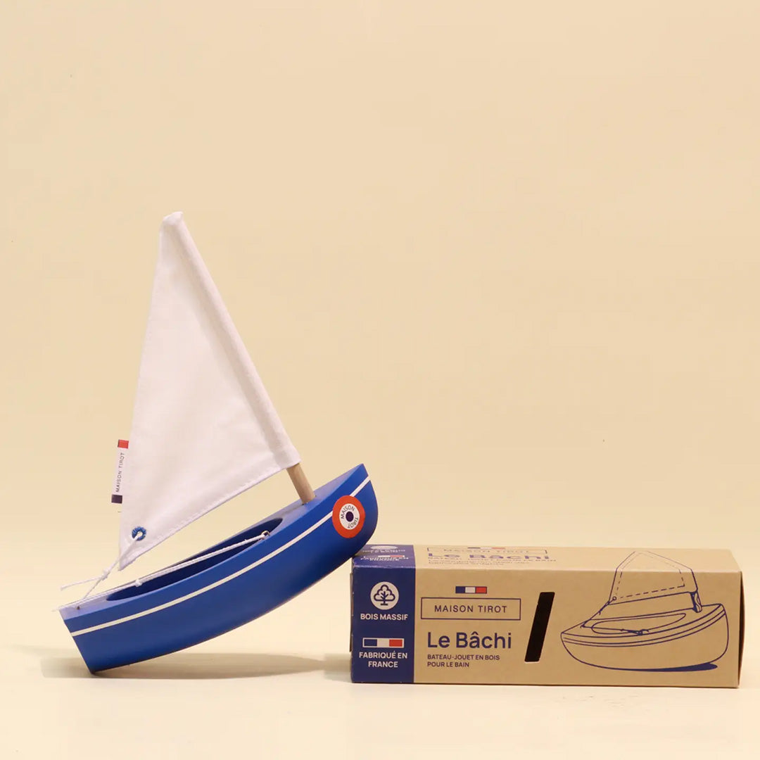 French Wooden Sail Boat - Le Bâchi - Blue