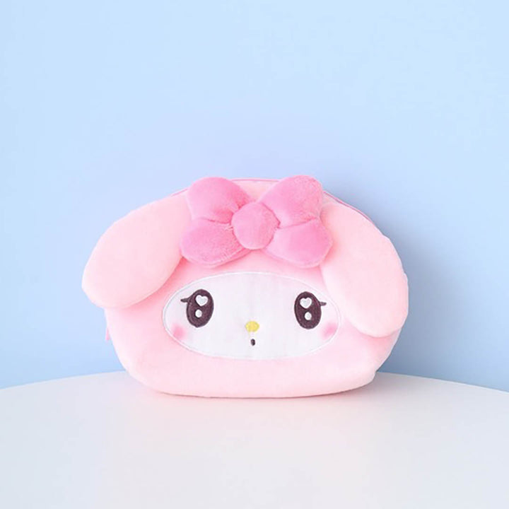 Official Sanrio My Melody Plush Face Pouch Bag