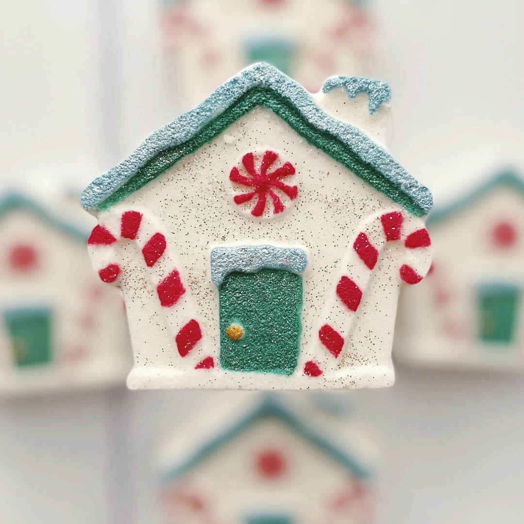 Gingerbread House Bath Bomb with Toy