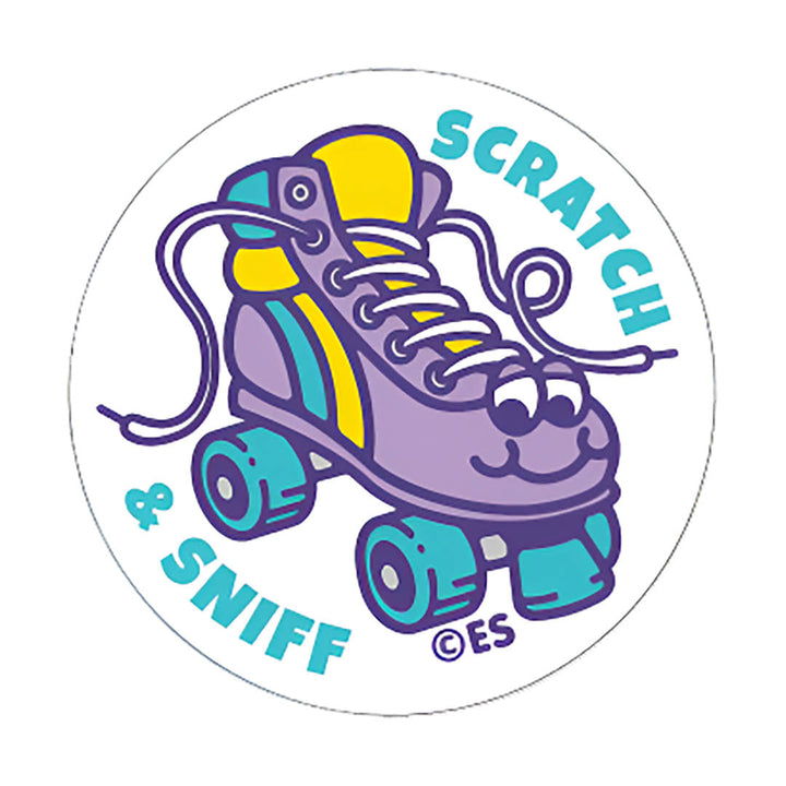 Grape Bubble Gum Roller Skate Scratch & Sniff Stickers