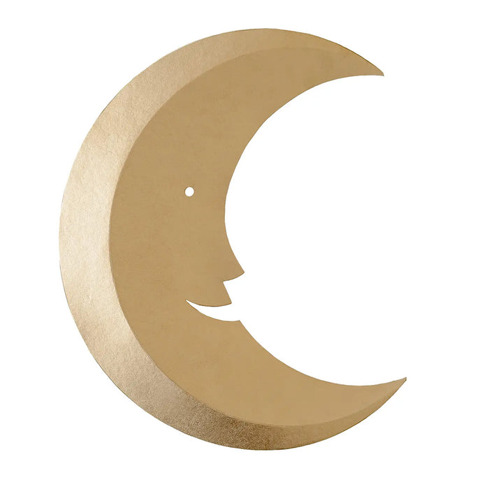 Large Pure Gold Man On The Moon Decoration