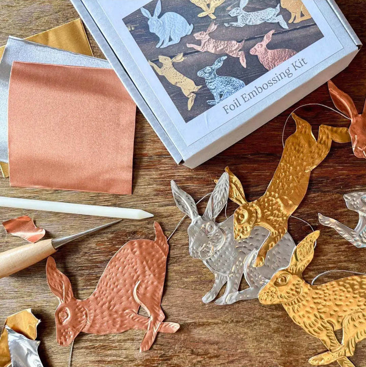 Rabbits DIY Tin Embossing Kit