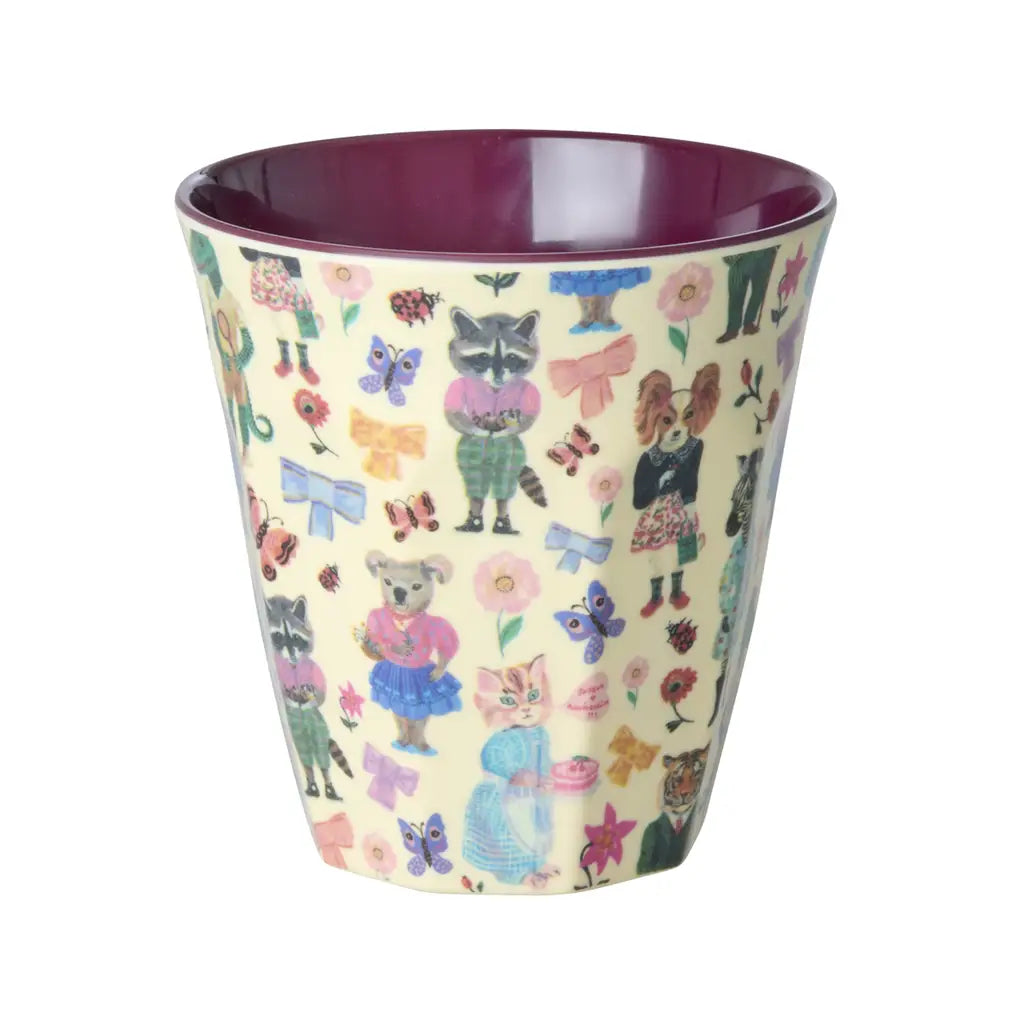 NEW Nathalie Lete Melamine Medium Cup - Animals