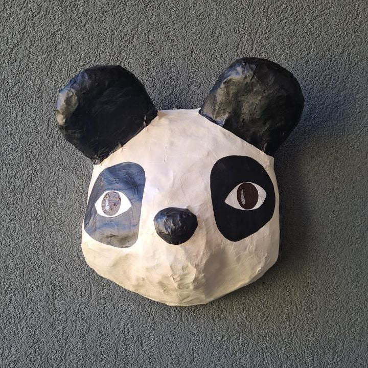 NEW Paper Mache Animal Head- Panda