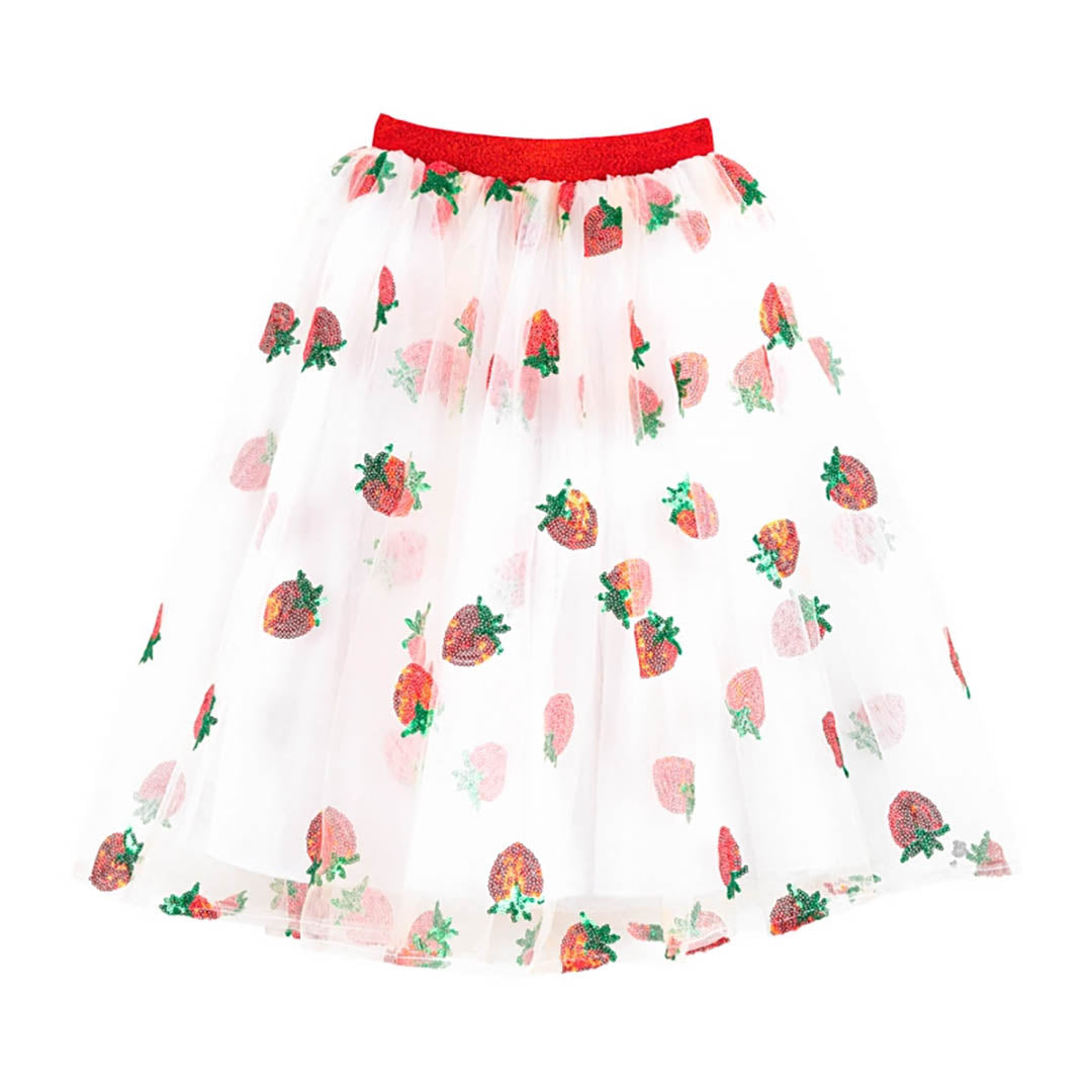 The Long Sequined Red Strawberry Petticoat