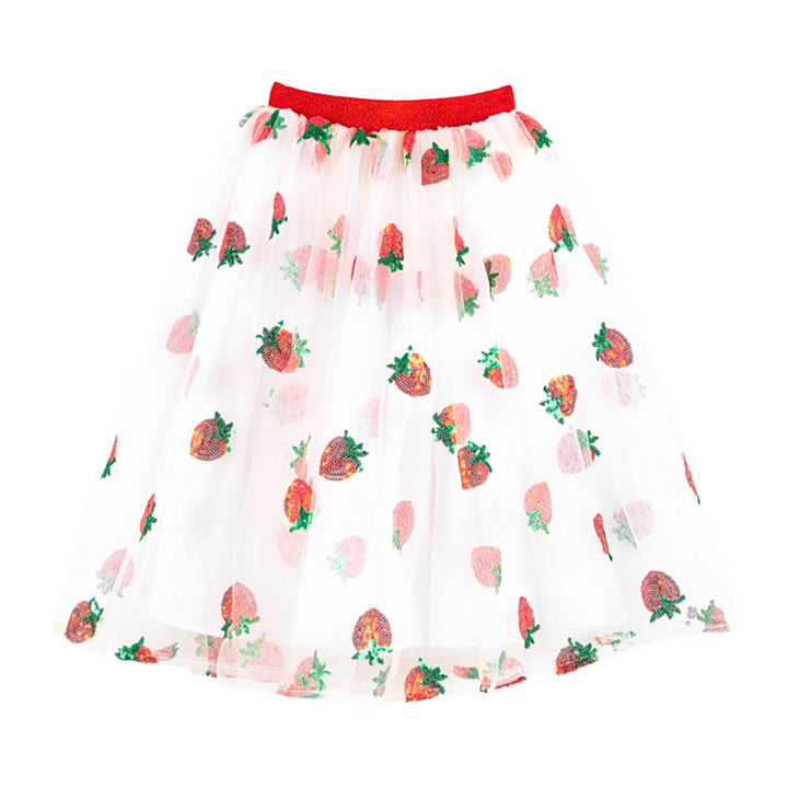 The Long Sequined Red Strawberry Petticoat