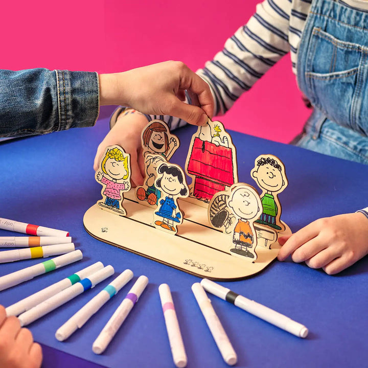 OOLY x Peanuts: Color-in' Wooden Scene Kit