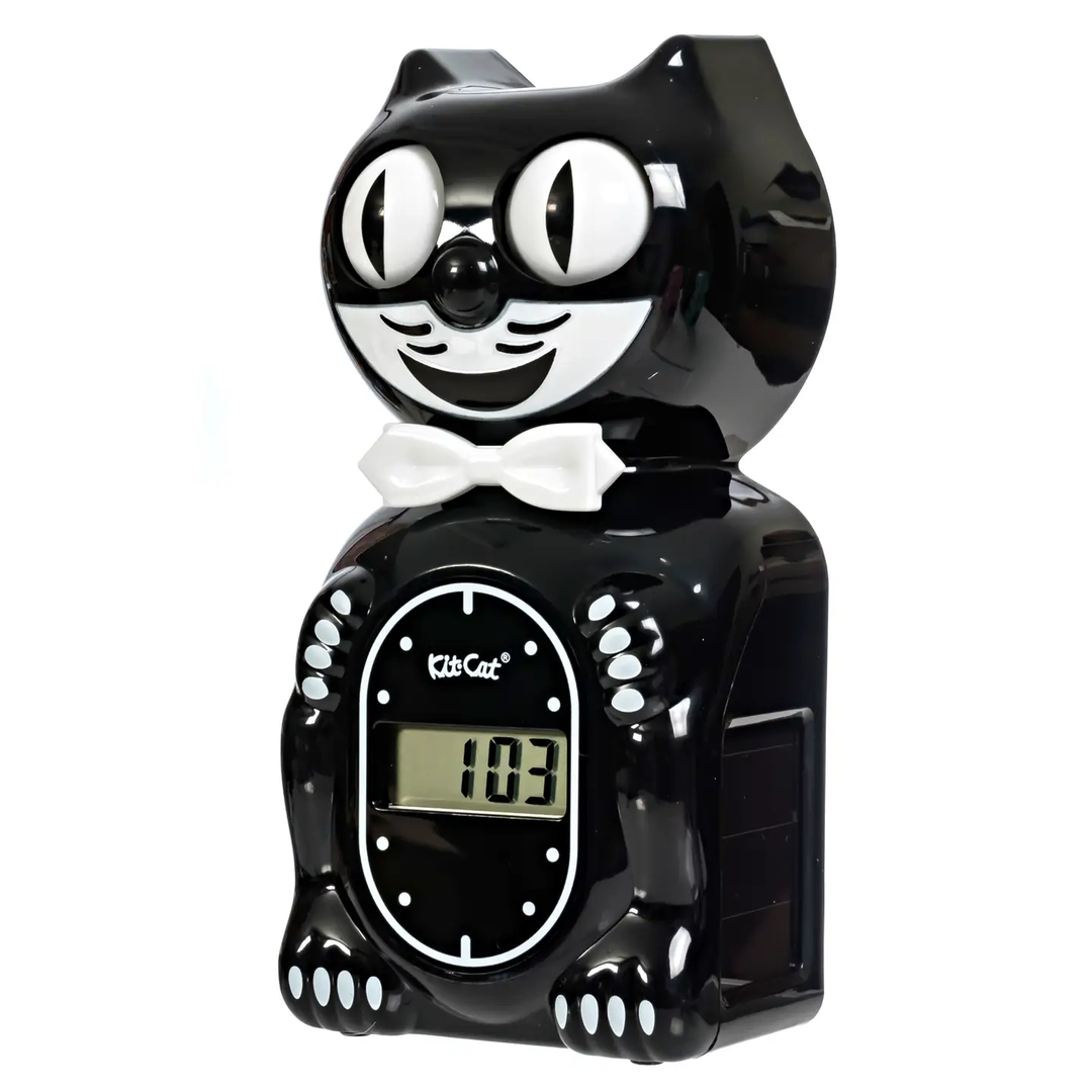 NEW Solar Kit-Cat Digital Alarm Clock – Classic Black