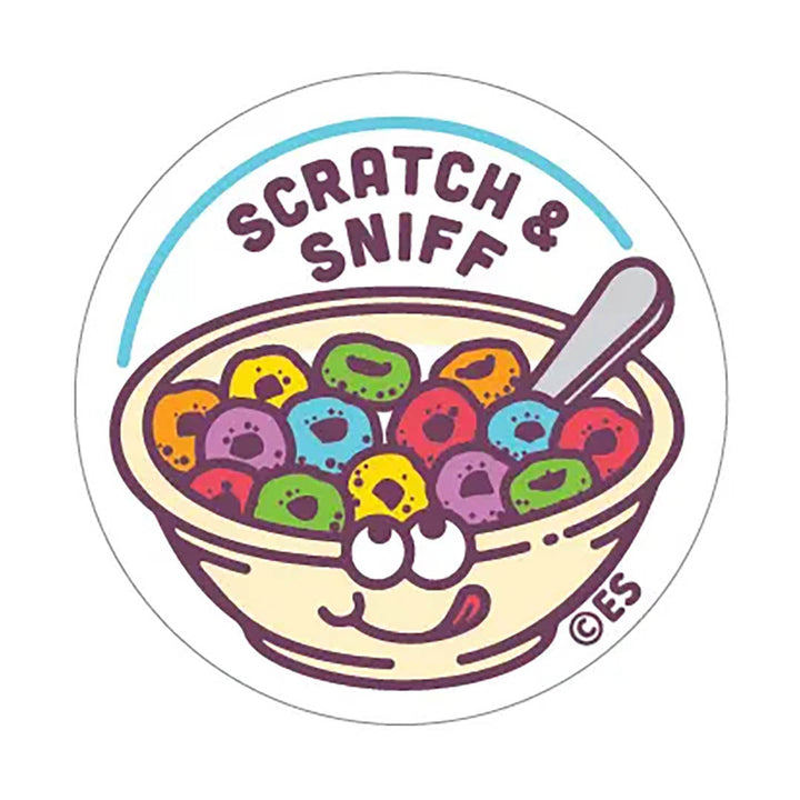 Fruity O's Cereal Scratch & Sniff Stickers