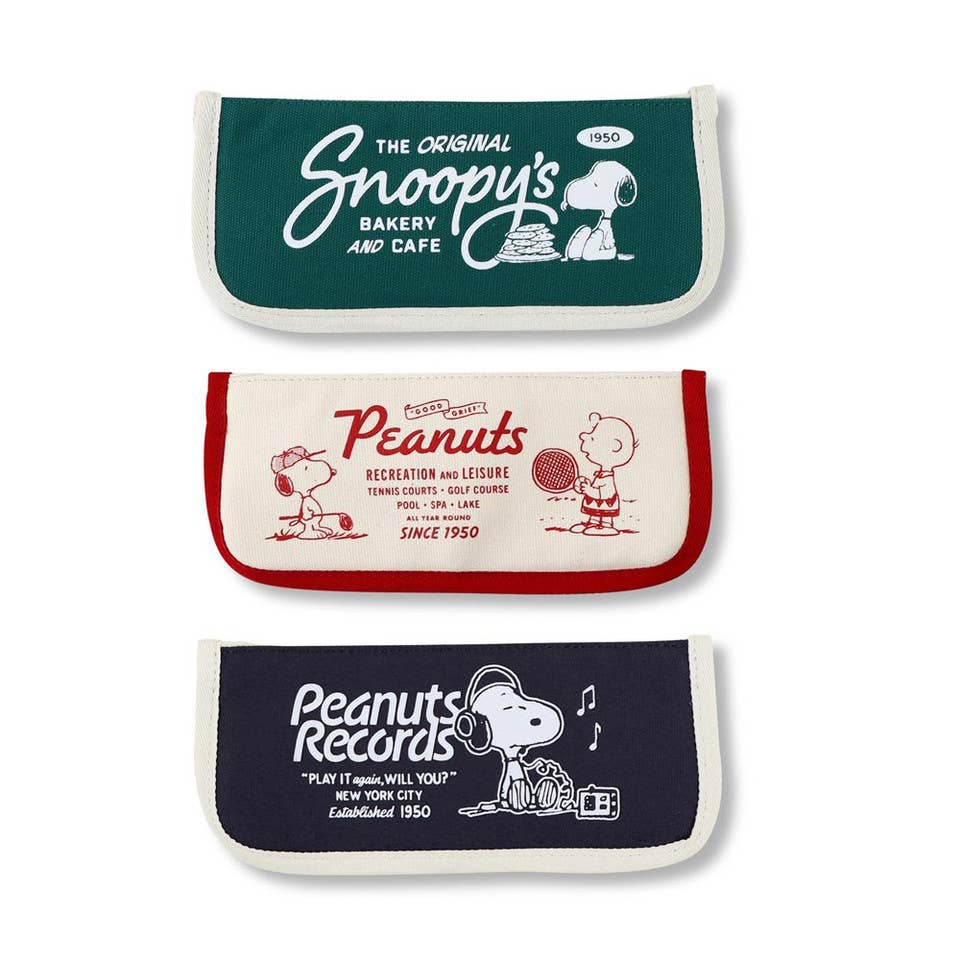 Peanuts Snoopy Slim Pencil Case - Red