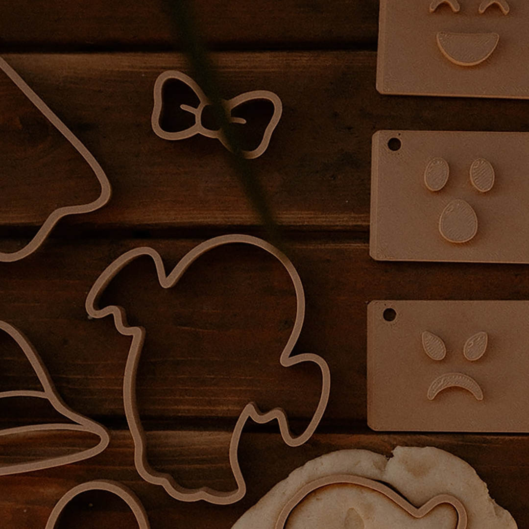 Ghost Stamp and Cutter Set - Halloween Eco Playdough Tool