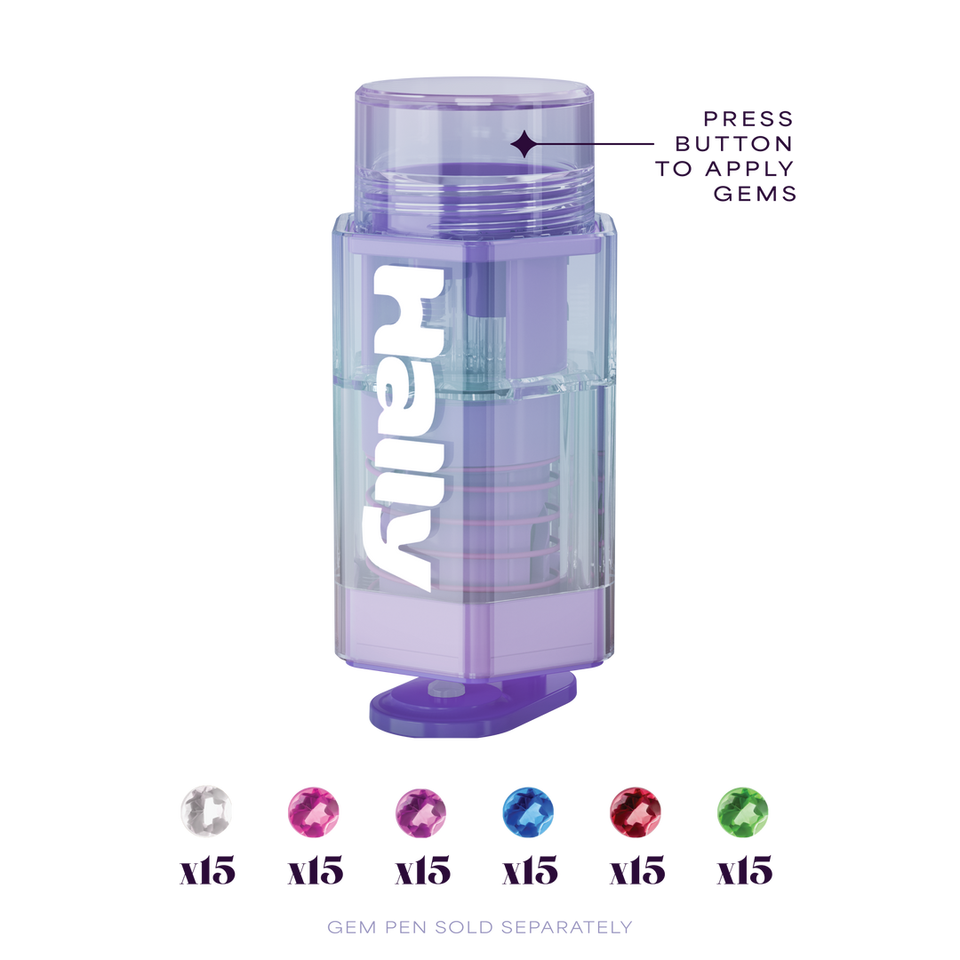 Hally Hair Gem Pen Multi-Colored Refill - 90 Count