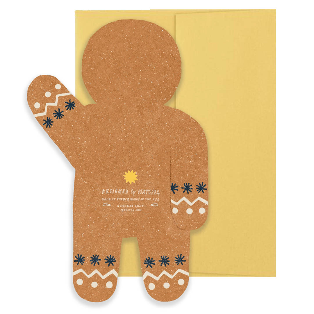 Gingerbread Man Holiday - Die Cut Card