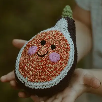 Organic Crochet Rattle: Fig