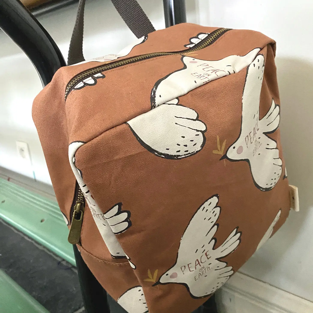 Cotton Canvas Backpack Bird- Waterproof
