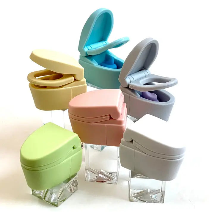 Japanese Cute Erasers- Iwako Toilet with Poop Erasers