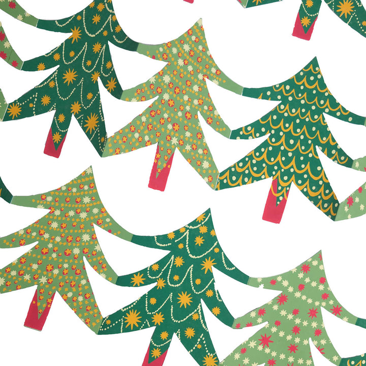 Christmas Trees Concertina Paper Garland