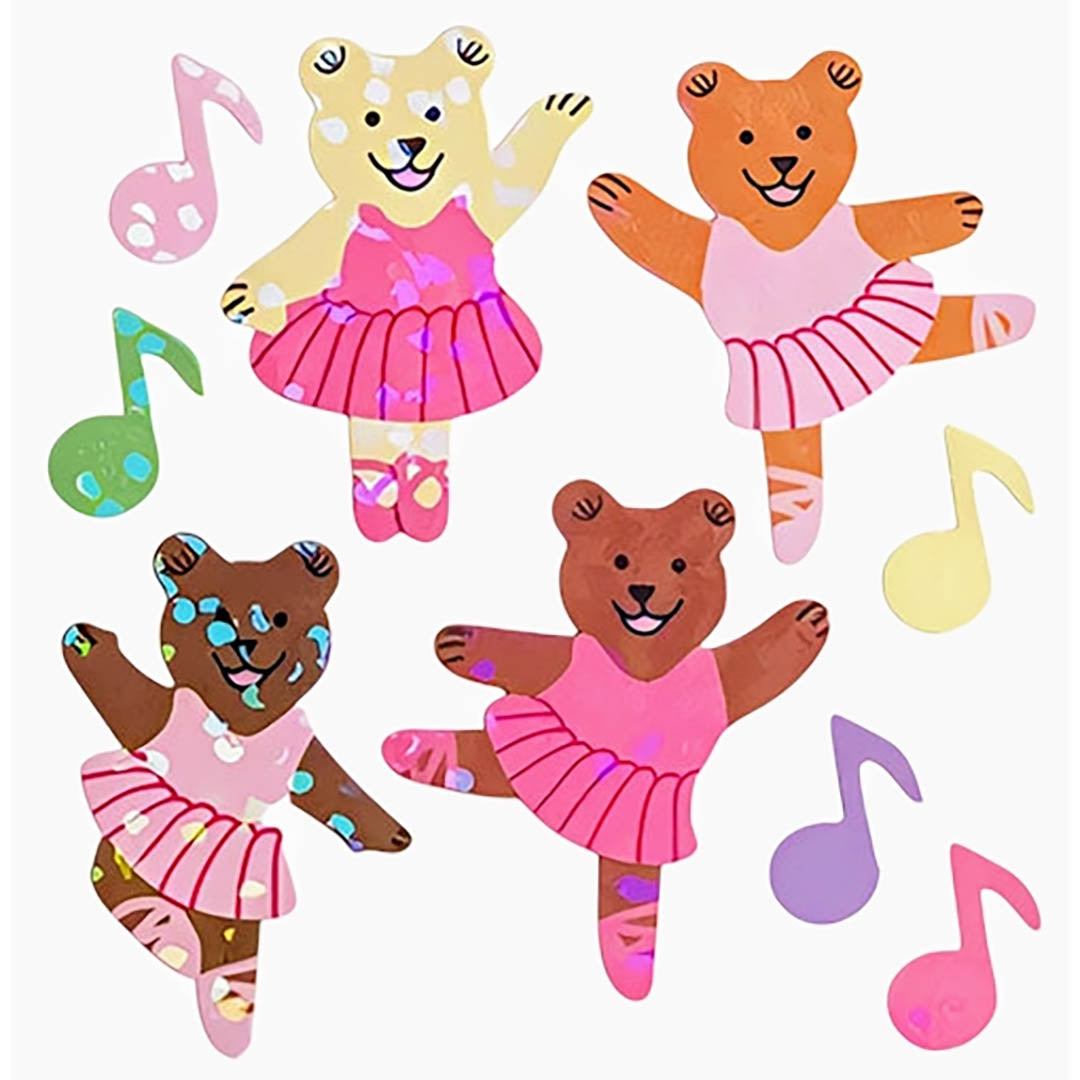 Speckled Ballerina Bears Mini Stickers