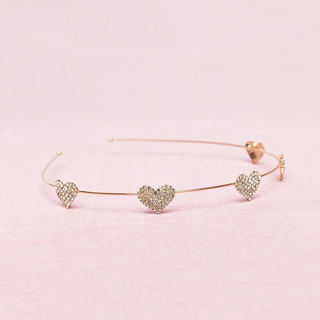 Boutique Rhinestone Heart Headband