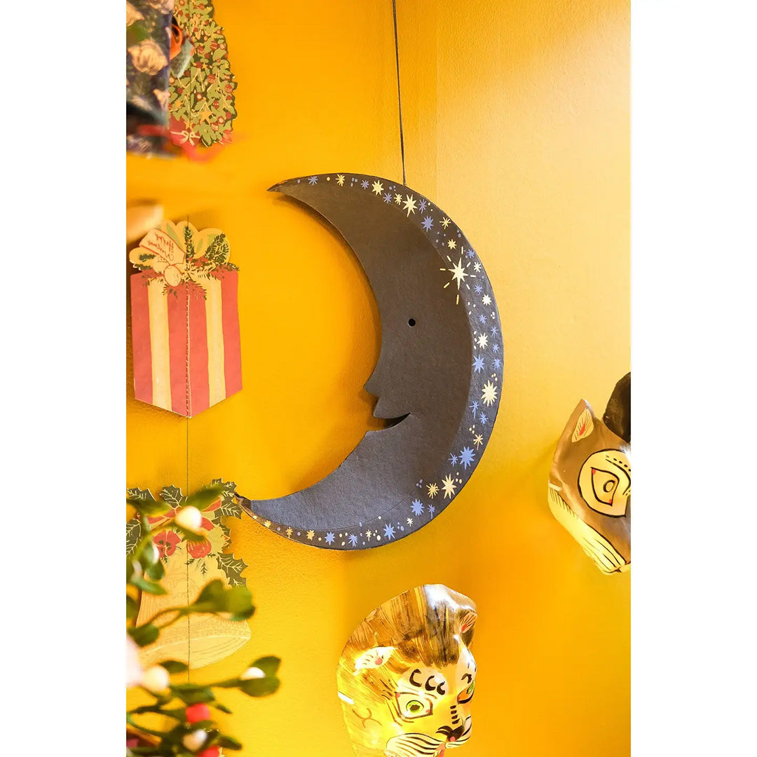 Large Midnight Man On The Moon Board Decoration
