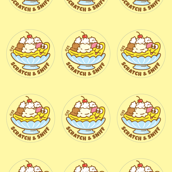 Banana Split Scratch & Sniff Stickers