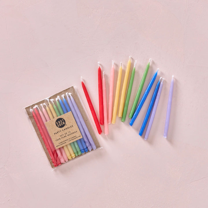 Assorted Rainbow Beeswax Candles